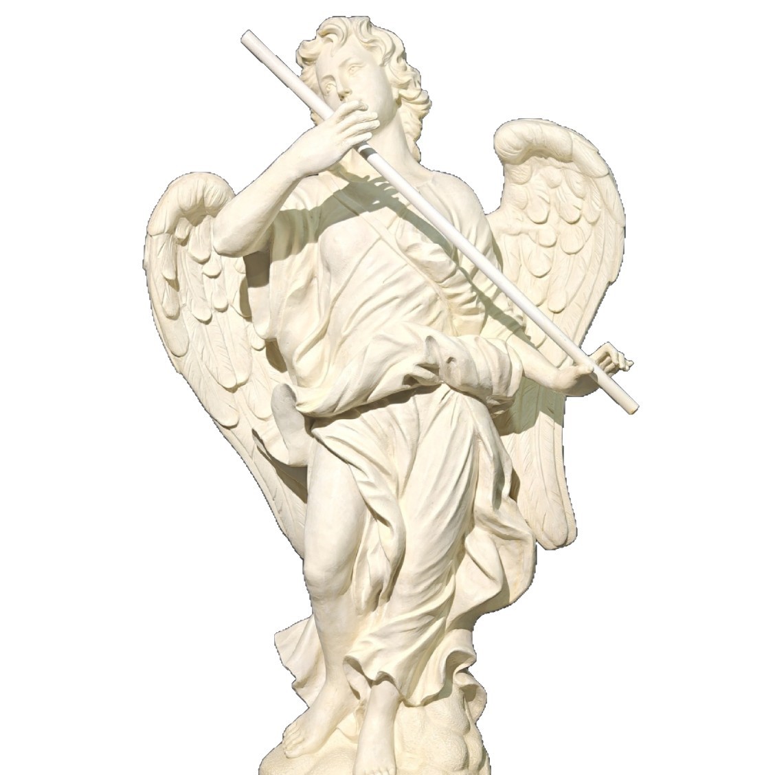 Large Western Mythological Figure Sculpture White Jade Stone Sculpture Figure Garden Square Landscape European Style Figure Ornaments