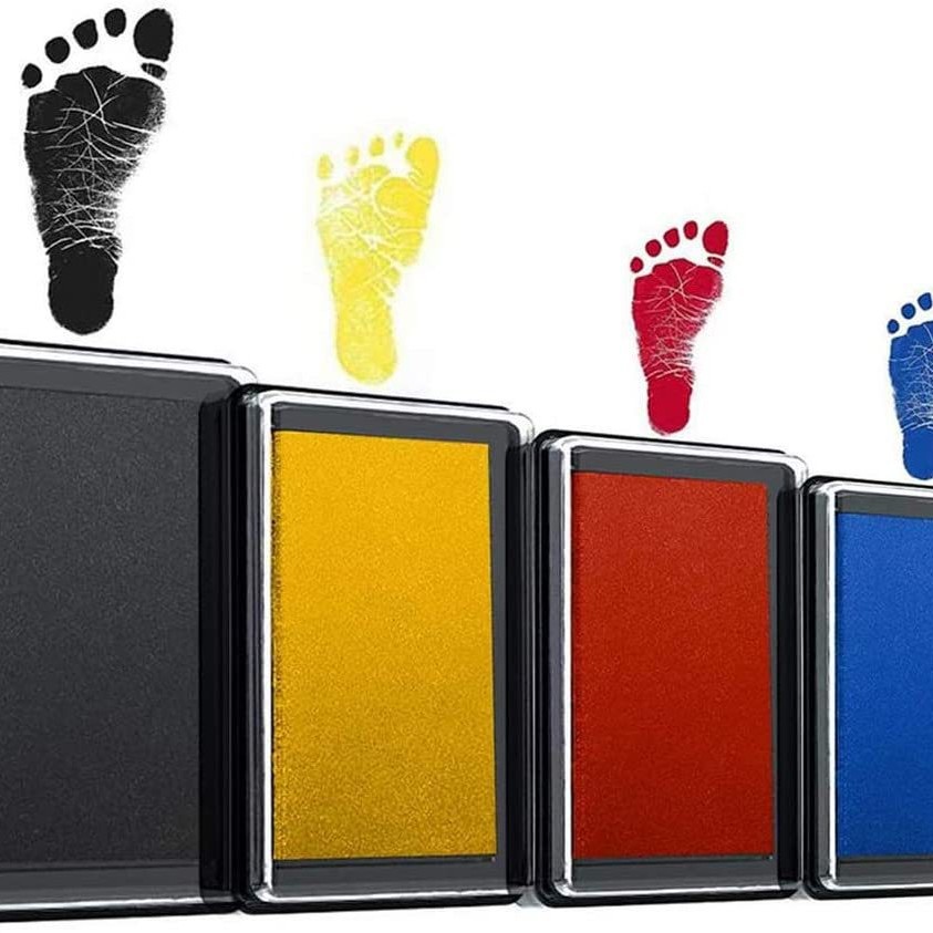 Baby hand and foot inkpad hand footprints hand printing oil hundred days souvenir Children Baby newborn supplies