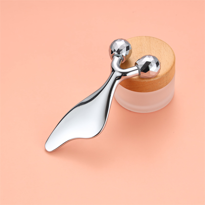New facial massage stick beauty scraper face lifting ball massage stick small dolphin double-headed roller beauty stick