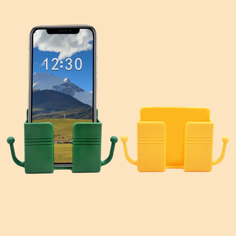 Punch-free Wall-mounted Storage Box Multi-functional Mobile Phone Charging Storage Box Adhesive Wall Storage