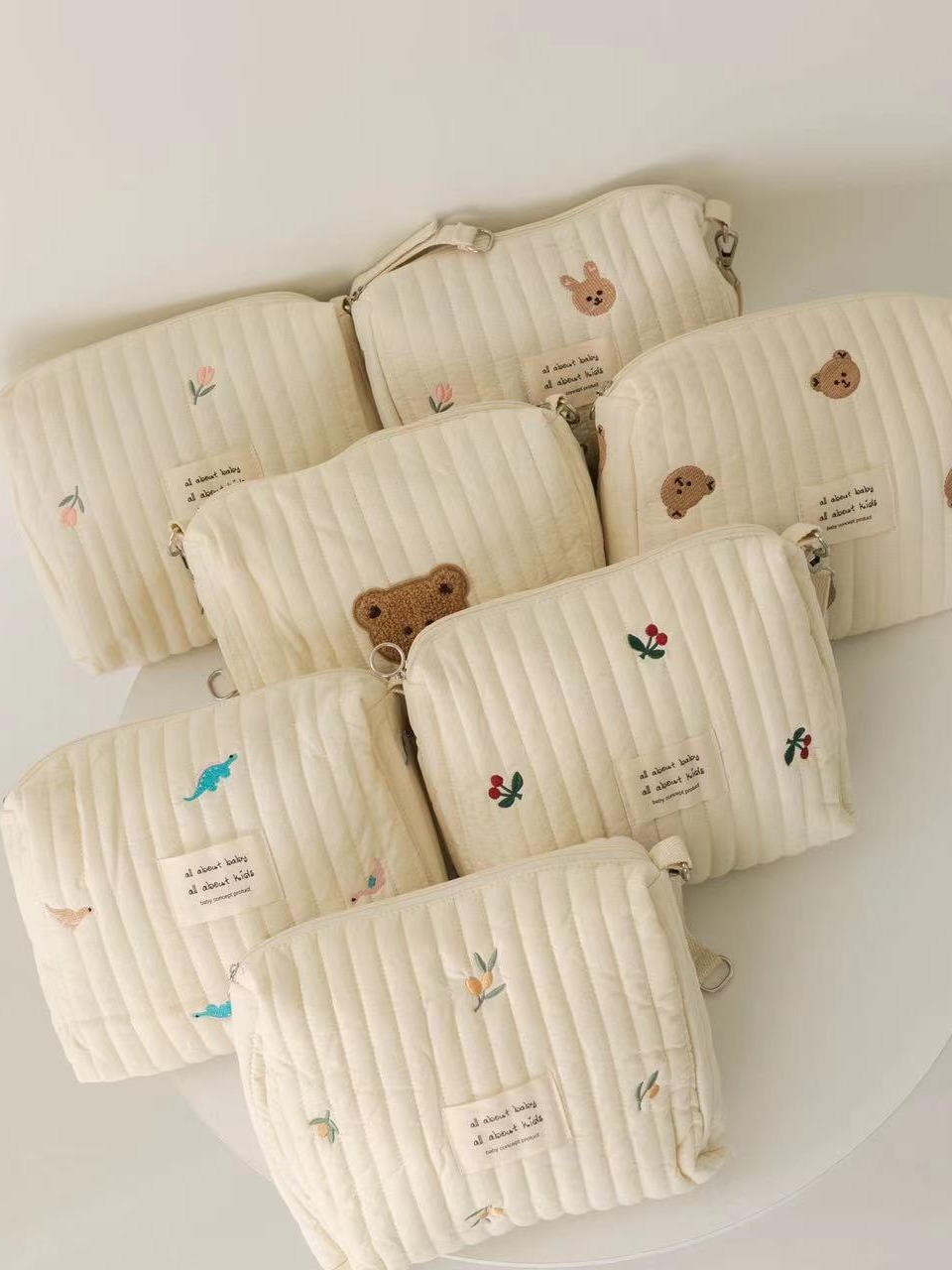 Новая сумка для мамы с молнией, вышитая из хлопка, портативная для путешествий