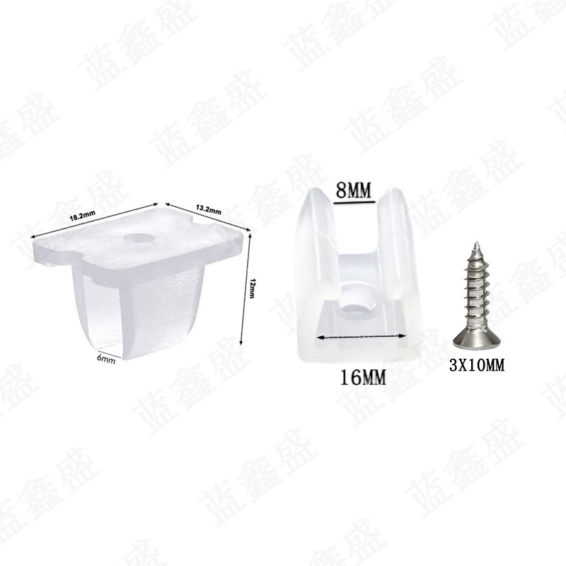 Factory Direct Sales Led Light Strip Sleeve 8Mm10Mm Snap-On Fixing Clip Silicone Clip Light Strip Fixing Hard Clip