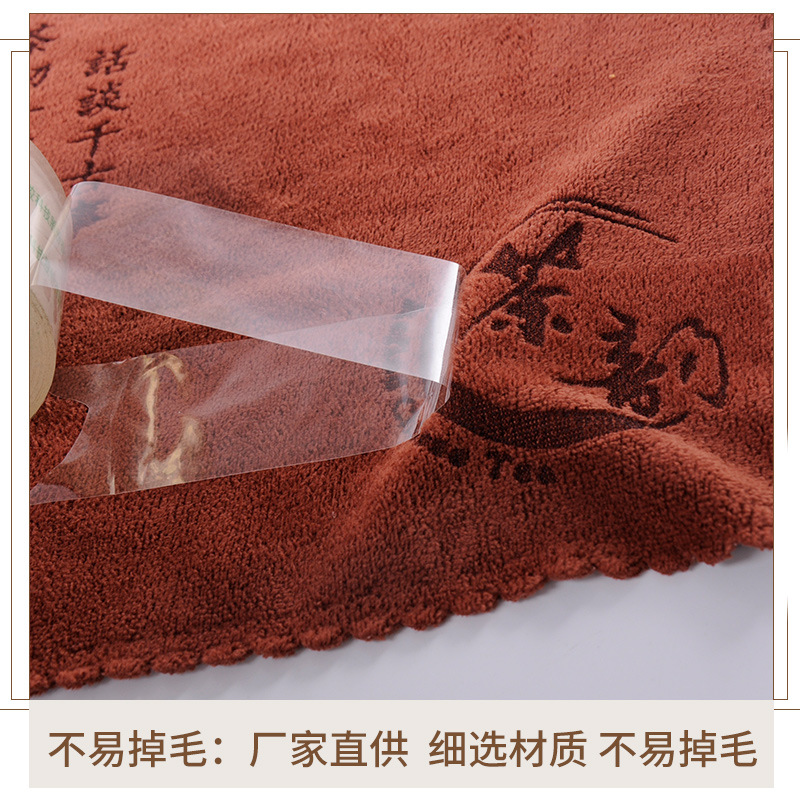 Wholesale Tea Towel Household Retro Thickeneded Tea Mat Printed Tea Cloth Microfiber Absorbent Tea Towel Printed Logo