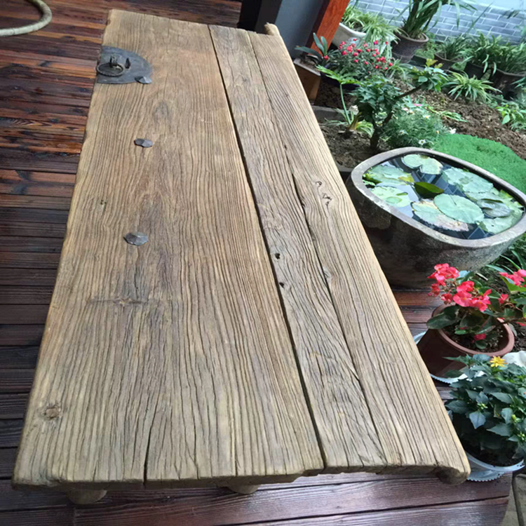 Old Elm Door Panel Table, Retro Nostalgic Bar Table, Old Wooden Board, Log Table, Weathered Board Tea Table, Tea Table, Folk Table