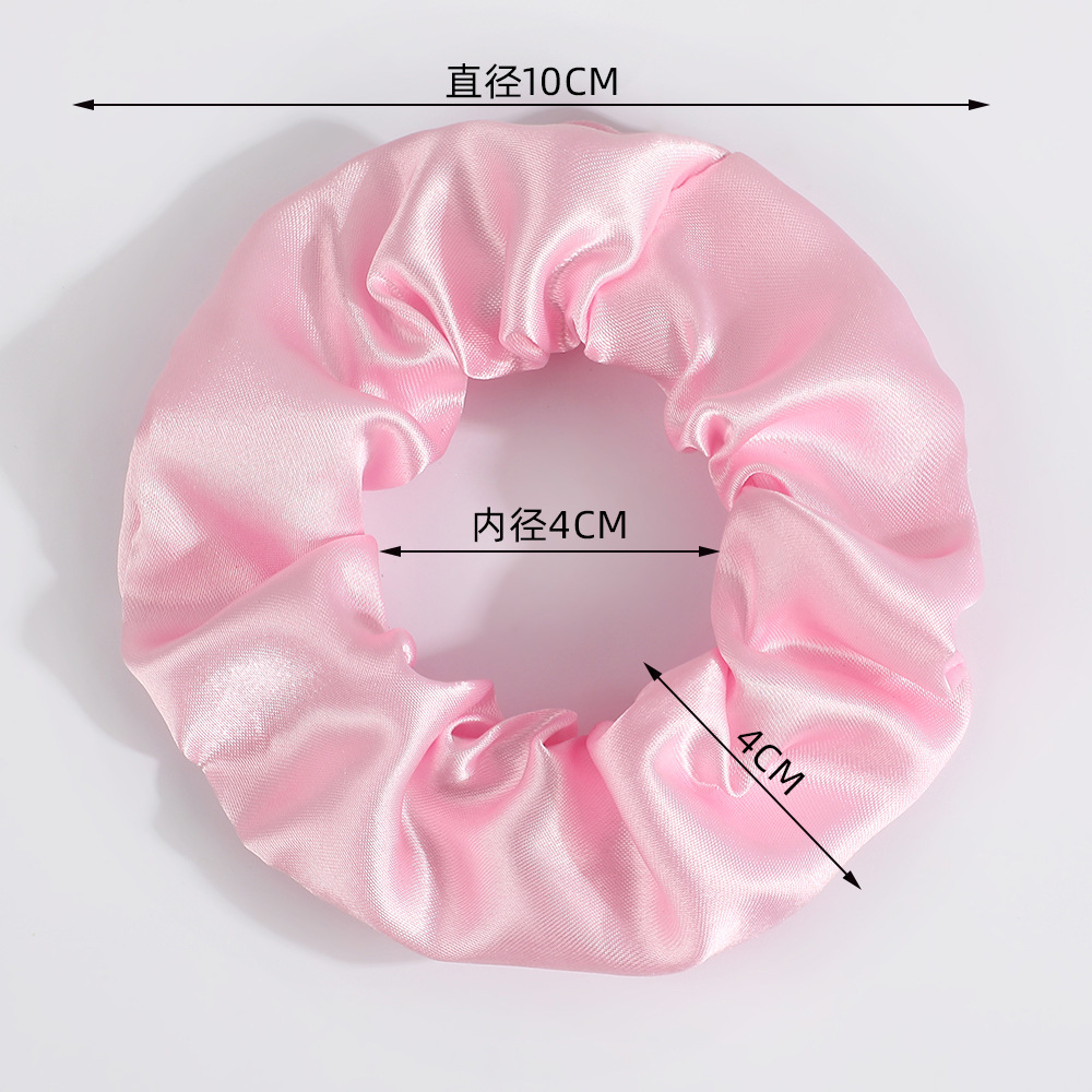 Cross-Border European and American Scrunchies in 70 Colors, Shiny Satin Hair Ties, Simple Solid Color Satin Hair Ties, High Ponytail Hair Ties for Women