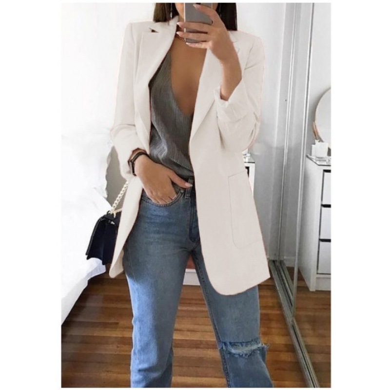 2023 European and American Fashion Lapel Slim Cardigan Temperament Suit Jacket Women's Foreign Trade Clothing
