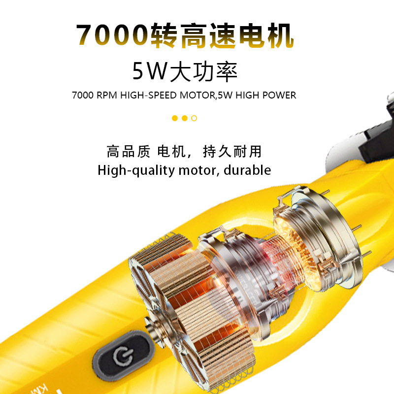 Kemei Hair Salon Professional Electric Clipper Multi-Functional Electric Hair Clipper with Base High-Power Shaving Clipper 1743