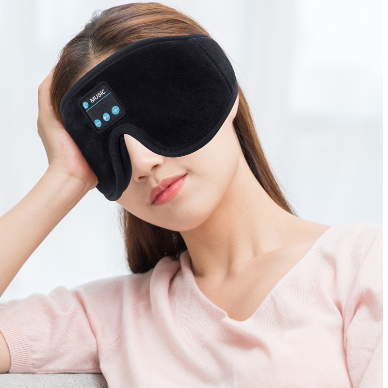 Cross-border hot selling wireless Bluetooth music 3D sleep eye mask shading relieve eye fatigue with timing function rechargeable