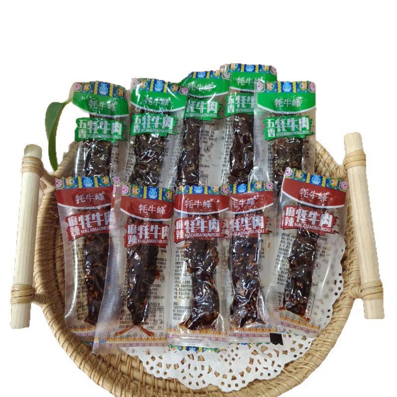 Qinghai-Xizang Specialty Yak Peak Hand-Shredded Yak Meat Individually Packaged Beef Tendon Braised Snacks Plateau Specialty Free Shipping