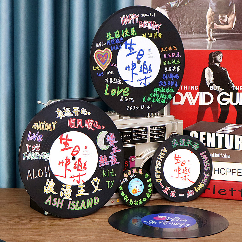 DIY симуляция виниловой пластинки, подарок на день рождения, креативные декоративные украшения для стен в спальне