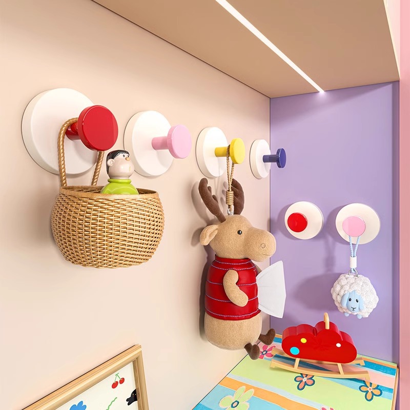 Dopamine Suction Cup Hook Without Punching Strong Load-Bearing Entrance Wall Door Behind Key School Bag Hat Storage Sticky Hook