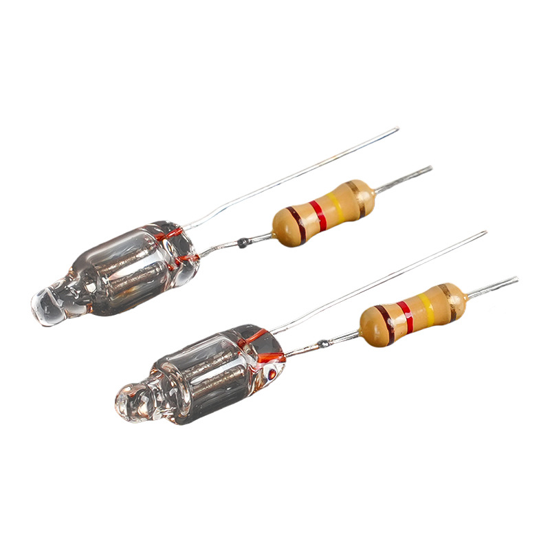[factory supply] 4 * 10mm 5*13mm yellow neon lamp assembly spot welding resistance processing neon lamp bulb