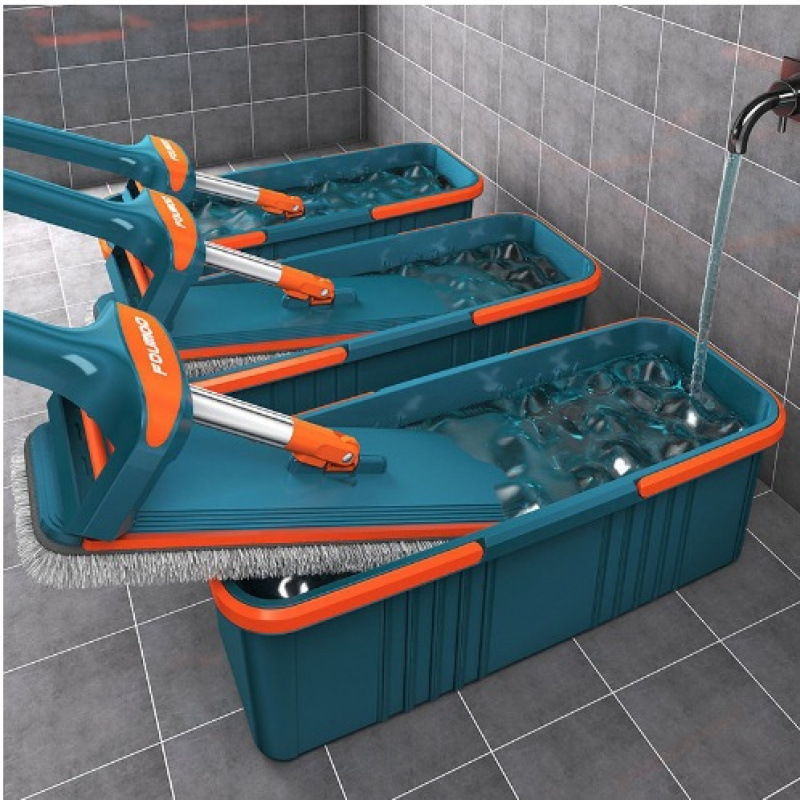 Моп без рук для дома, ленивый моп, новый стиль плоского мопа с ведром
