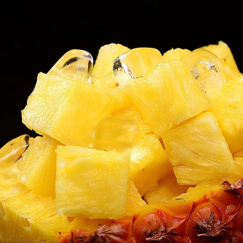 Fresh Seasonal Fruits Ready for Picking 0.5-5kg Hainan Golden Diamond Pineapple 5kg Pack Manufacturer Delivery Free Shipping Cross-Border