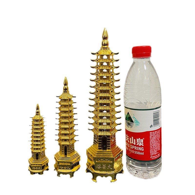 To be no. 9 alloy Wenchang tower living room student desktop decoration ornaments factory direct metal crafts