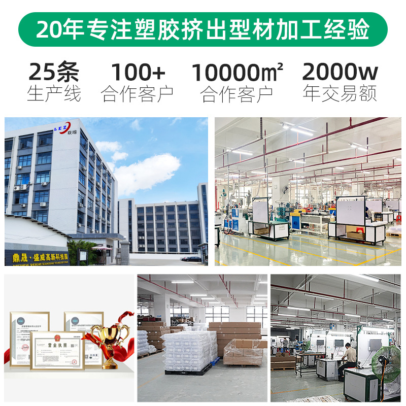 Manufacturer Direct Supply of Plastic Extruded Profiles, Pet Material, High Strength, Custom High-Gloss, Wear-Resistant Plastic Profiles