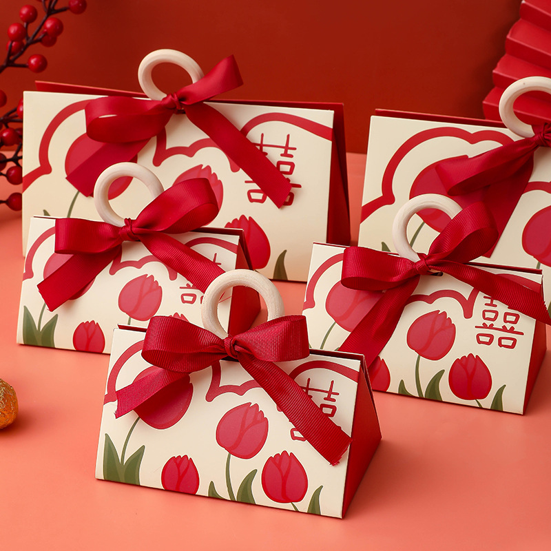 European-style wedding gift 2023 hand-held candy gift box new Chinese wedding candy box