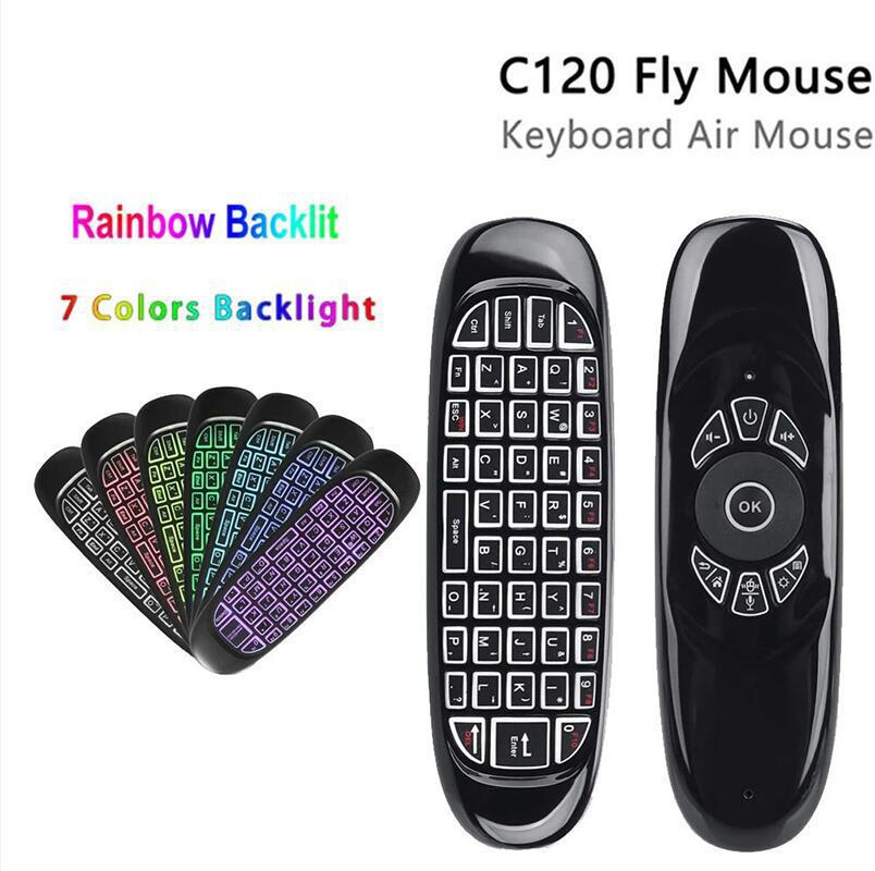 Air flying squirrel C120 backlit voice keyboard remote control wireless air flying squirrel mini keypad mouse