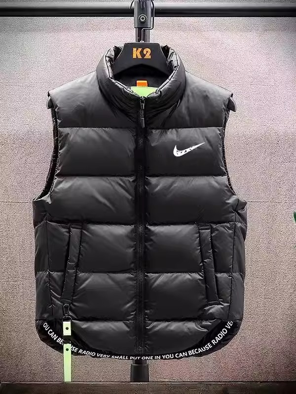 Brand Down Vest Autumn and Winter 2024 New Loose Casual Collar Vest Fashion Brand plus size Jacket for Men