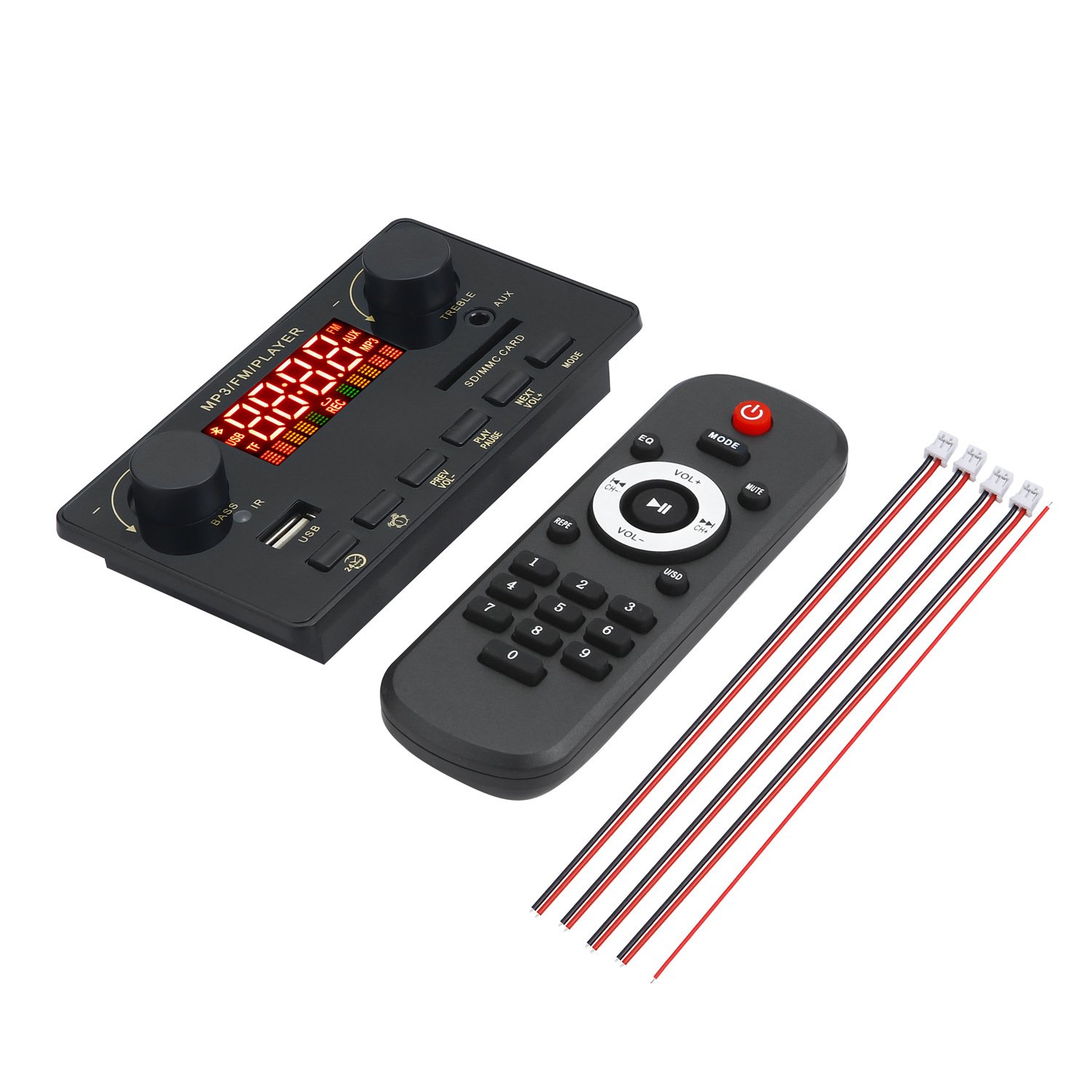 12V with Power Amplifier 80W+2*40W Bluetooth Decoding Board Color Screen with Recording Call Lossless Motherboard with Bluetooth Y10