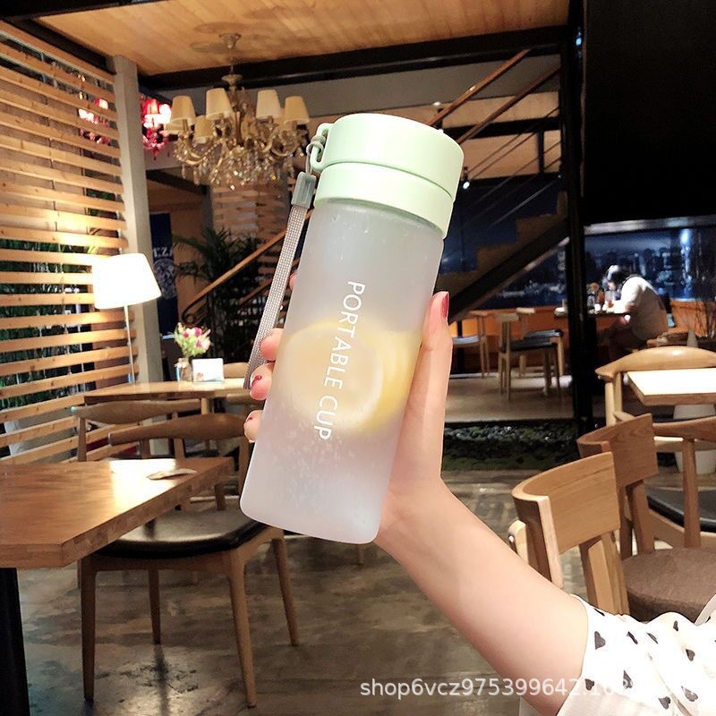 Factory direct double-layer water cup for men and women students Korean version of large capacity plastic cup simple portable leak-proof advertising cup
