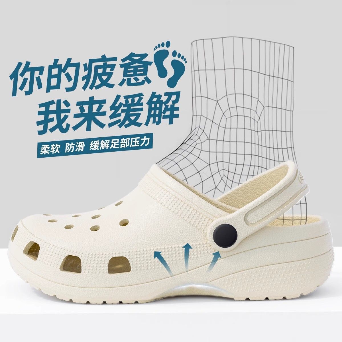 Special for Operating Room 2025 New Summer Clogs New Anti-Slip, Anti-Fall and Wear-Resistant Platform Sole Outer Slippers for Women