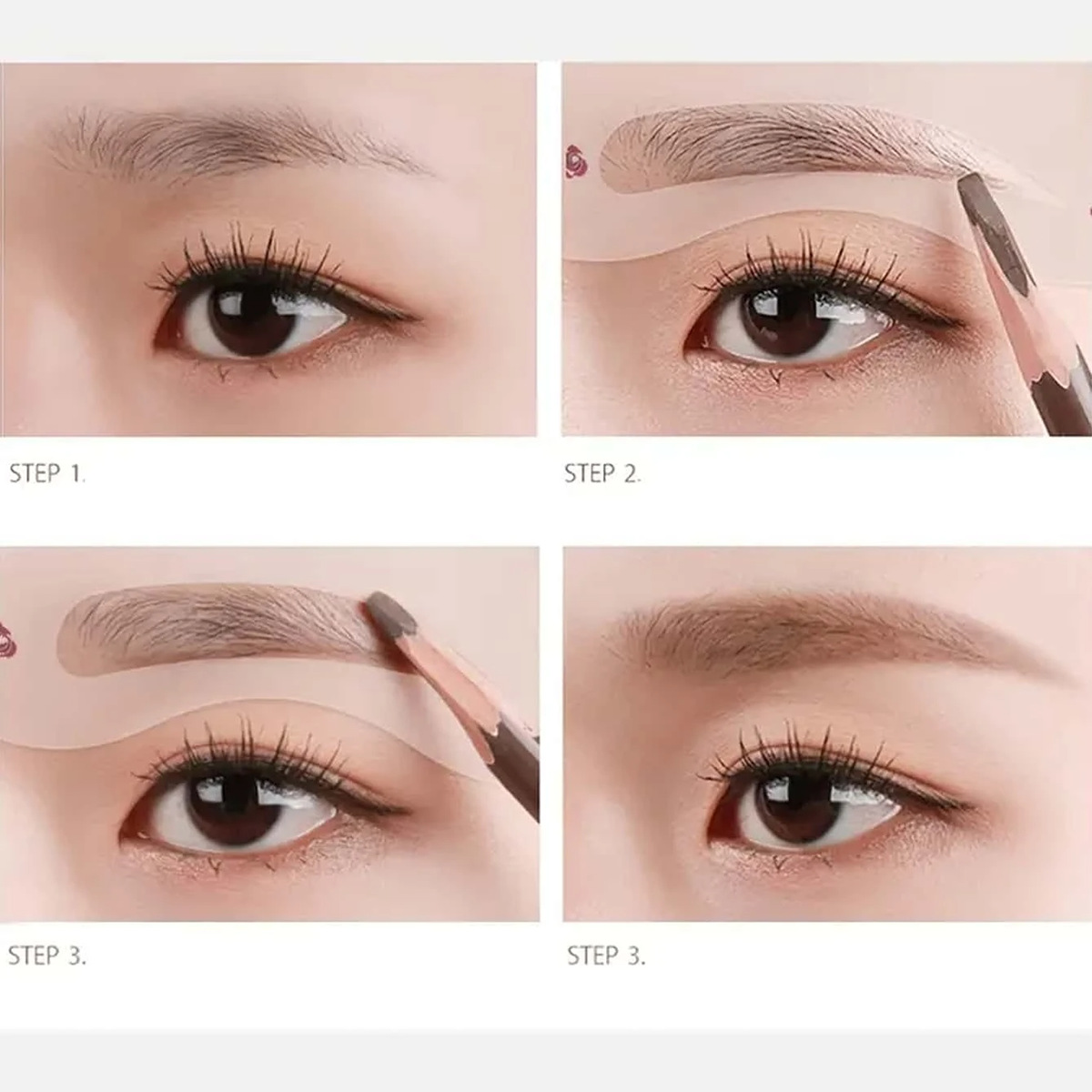 Cross-border hot selling novice eyebrow repair artifact 24 suit eyebrow card thrush auxiliary beauty makeup tools wholesale