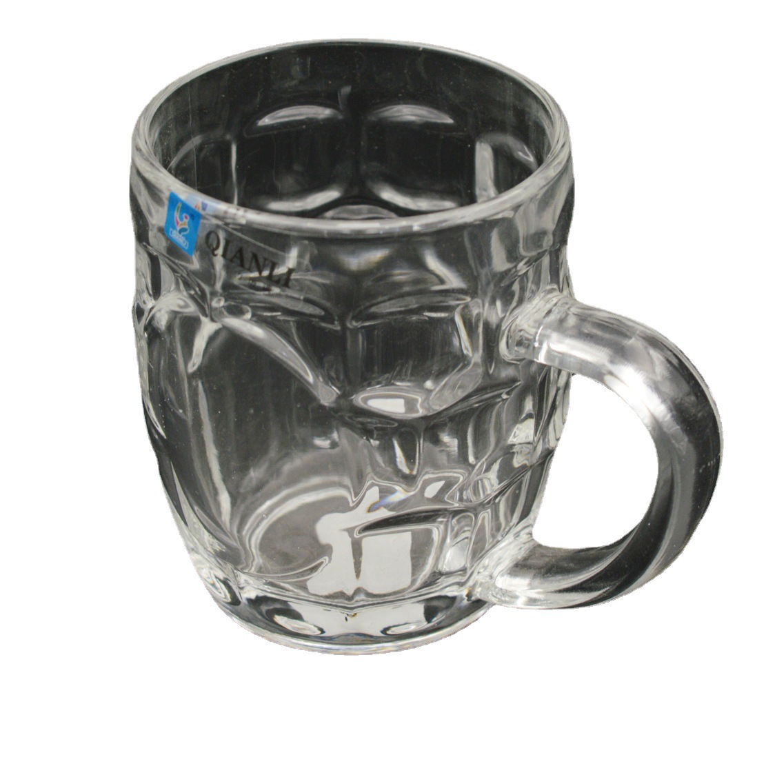 [Factory spot] Summer draft beer pineapple Cup with handle transparent glass cup tea cup thickened beer cup