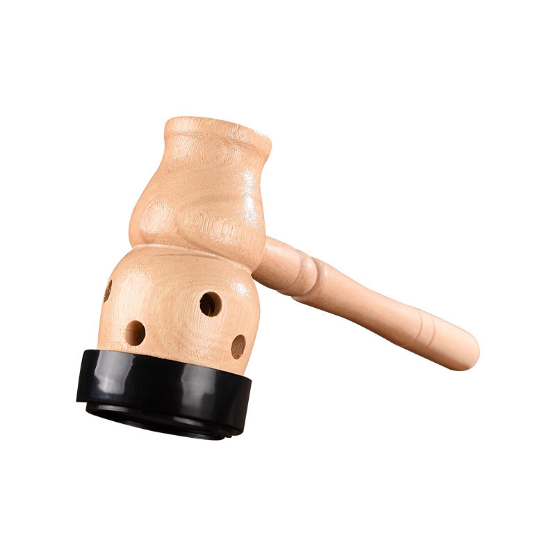 Portable Wooden Painted Gourd Moxibustion Anti-Scalding Moxibustion Hall Moxibustion Tool Handheld Solid Wood Moxibustion Wholesale Moxibustion Box