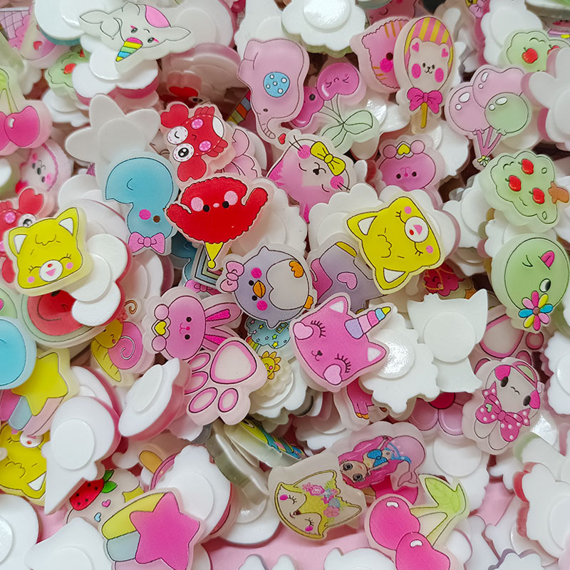 Semi-three-dimensional water cup sticker resin accessories cartoon mixed diy mobile phone case cute traceless glue thermos cup refrigerator sticker