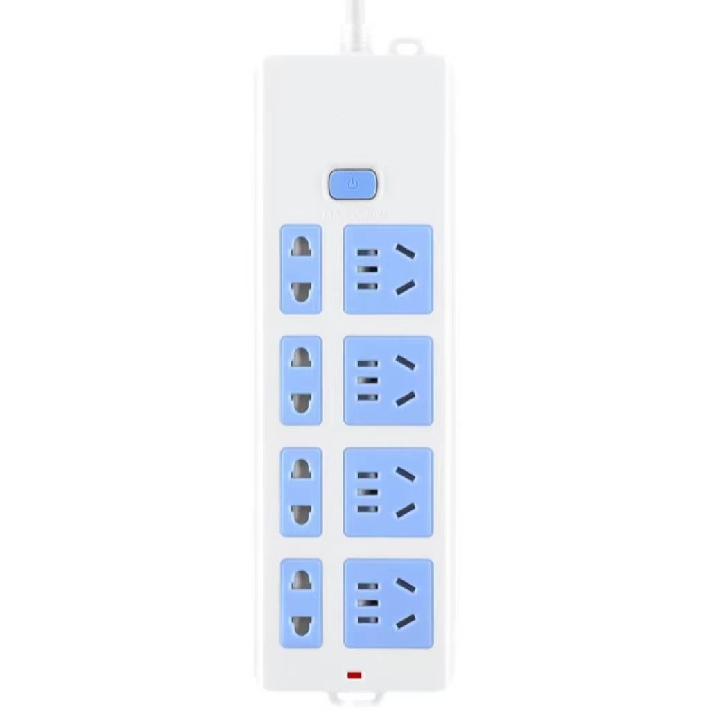 Plug row independent switch jack plug socket wiring board with wire wireless power cord household porous multi-function plug
