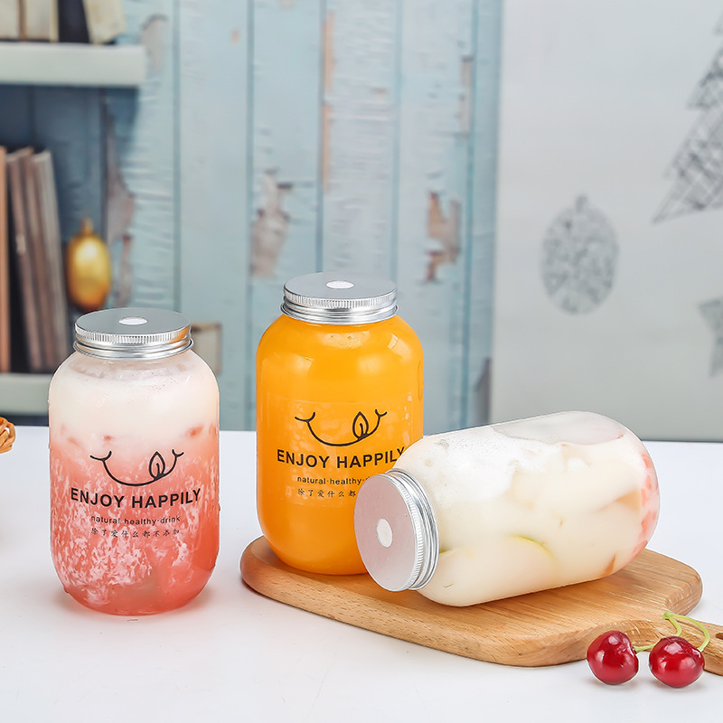 Одноразовая пластиковая чашка для молочного чая, оптовая, толстая, десертная чашка с крышкой