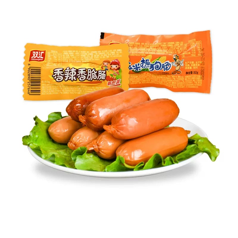 Shuanghui ham sausage corn hot dog sausage spicy crispy sausage combination meat ready-to-eat snack snacks snacks wholesale