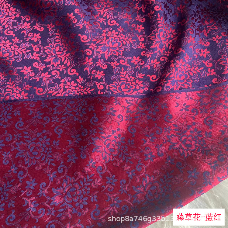 Pisces Jacquard Silk Fragrant Crepe Fabric New Chinoiserie Tang Suit Han Dynasty Cheongsam Heavy Jacquard Silk Fabric