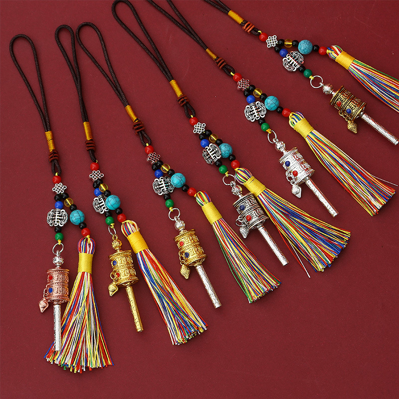Популярный кулон с молитвенным колесом Xizang, этнический стиль, для сумки, брелок