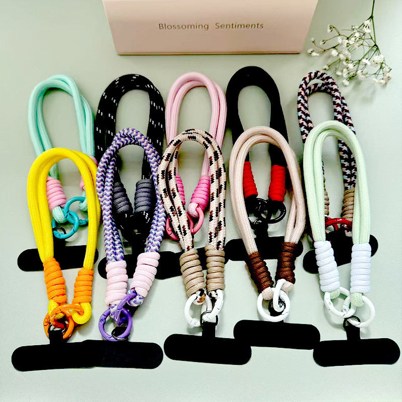 Супер новая модная контрастная цветная шнурок для мобильного телефона подвеска для чехла на телефон ручная плетеная веревка прочная и долговечная цепочка для мобильного телефона