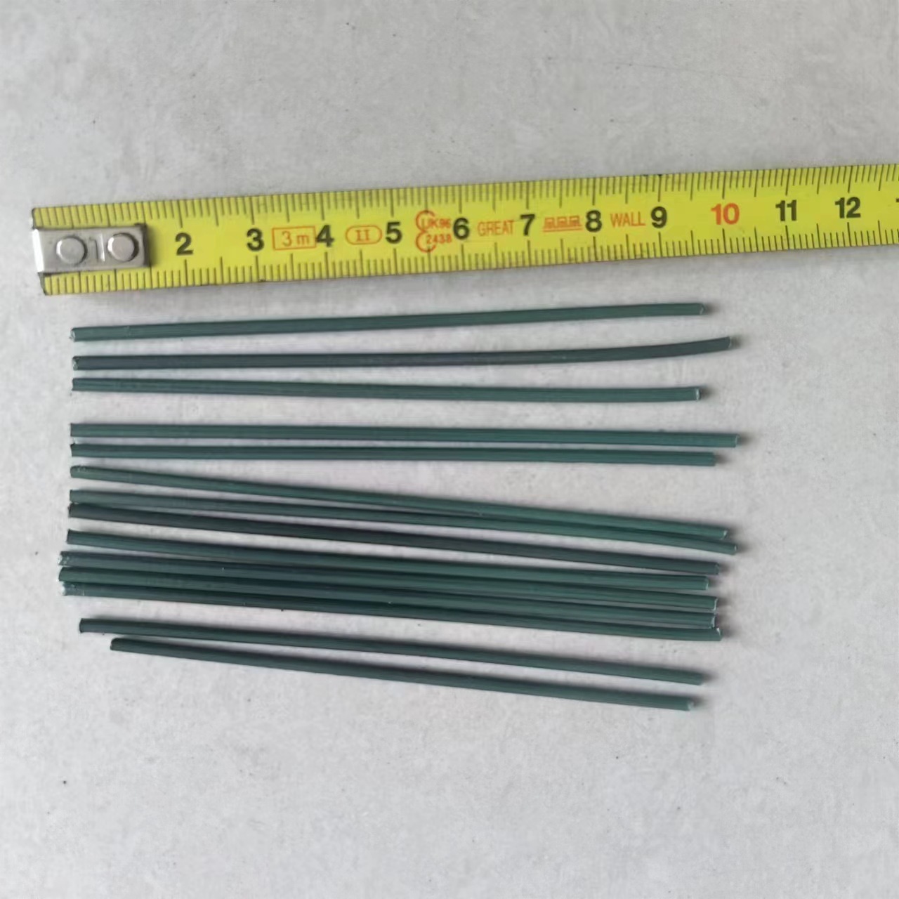 Проволока с пластиковым покрытием, цветочный стебель, флористическая проволока, зеленая, имитация шерстяного цветочного стебля, стебель розы, 10 см в длину