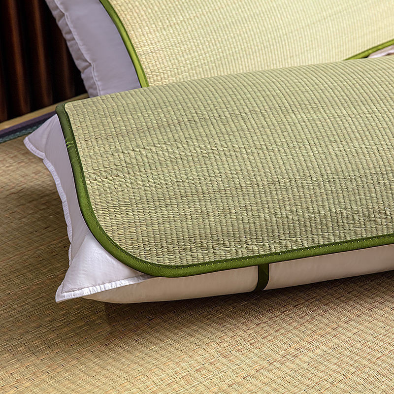 Straw Mat Pillow Sheet Pillow Mat Summer Double-Sided Straw Mat Pillow Cover Migrant Worker Dormitory Student Pillow Cover Pillow Mat Sheet Wholesale