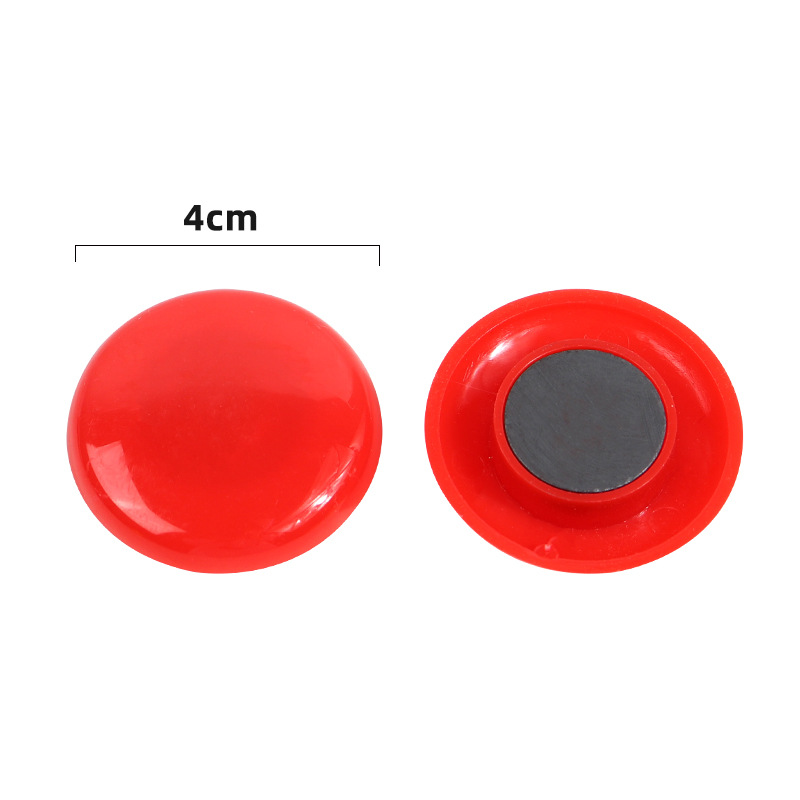 Factory wholesale plastic magnetic buckle color magnetic beads magnetic refrigerator sticker whiteboard blackboard large magnetic particles 32mm in stock