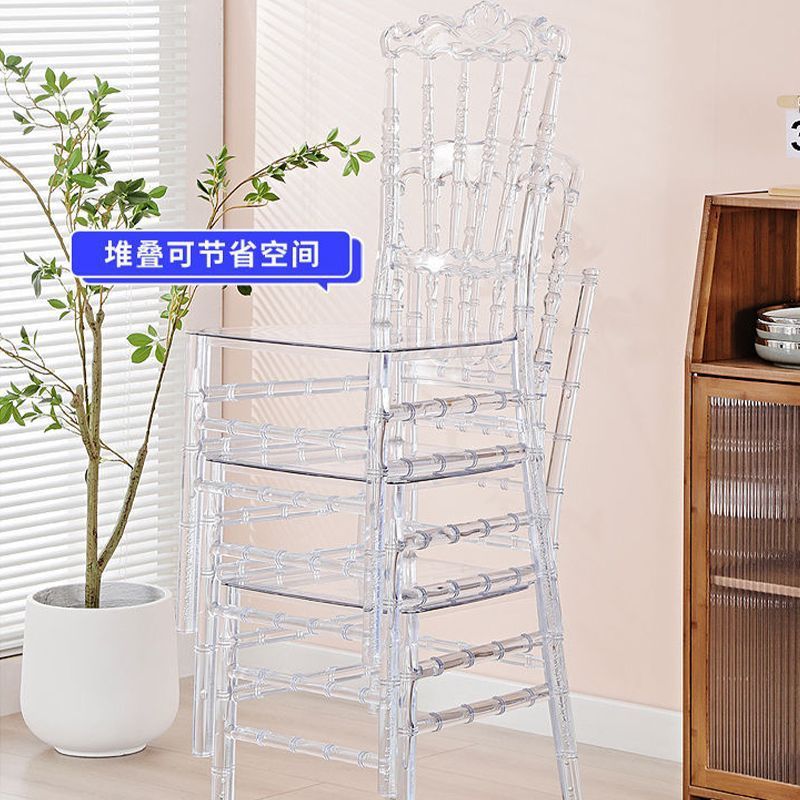 Acrylic Transparent Crystal Chair Hotel Banquet Hall Wedding Hall Outdoor Event Plastic Napoleon Sun Chair