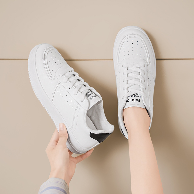 Autumn Women's Shoes New Breathable White Shoes Women's Korean-style All-match Thick-soled Height-increasing sneaker Casual Shoes Trendy Shoes