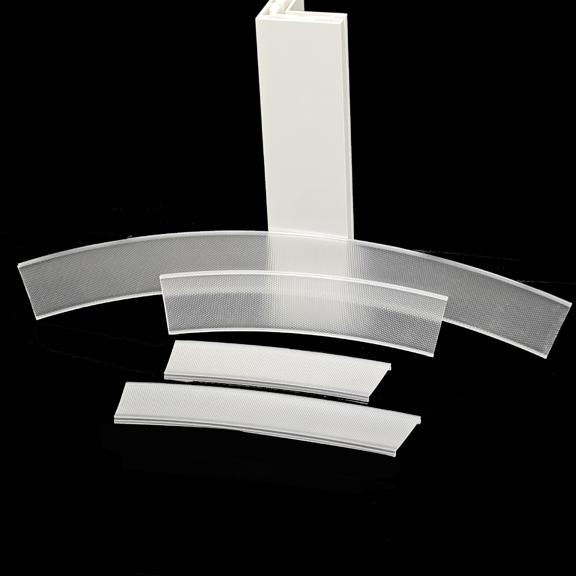 Pmma Diffused Lighting Linear Light Cover Acrylic Arc-Shaped Linear Cover Curved Light-Transmitting Foshan Custom Strip-Shaped