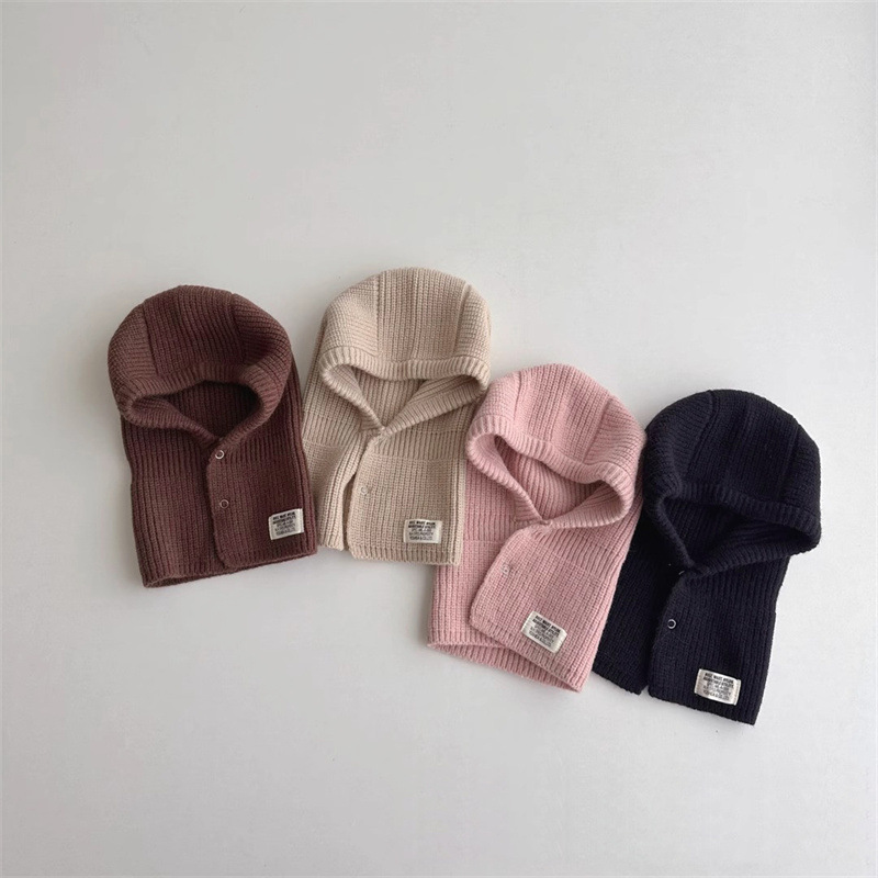 Qiunan Korean Children's Hat and Scarf Set Winter 2025 New Ins Baby Neck Warmer Baby Gloves Wholesale