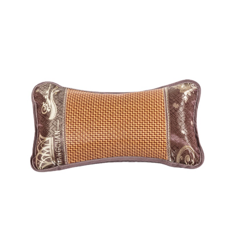 Summer Bamboo Pillow Rattan Pillow Tea Pillow Student Summer Pillow Double-Sided Pillow Adult Household Cool Ice Silk Pillow