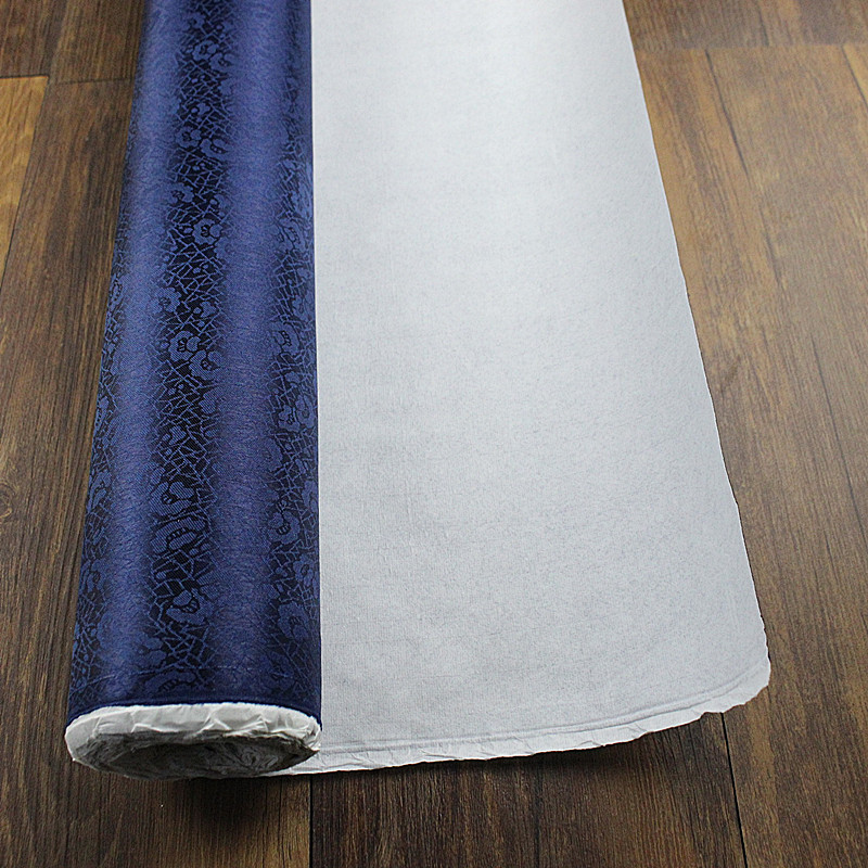 Family Tree Genealogy Printed Spectrum Cover with Paper Letter Set Brocade Box Production Blue Ice Plum Imitation Silk Brocade Chinese Style DIY Fabric