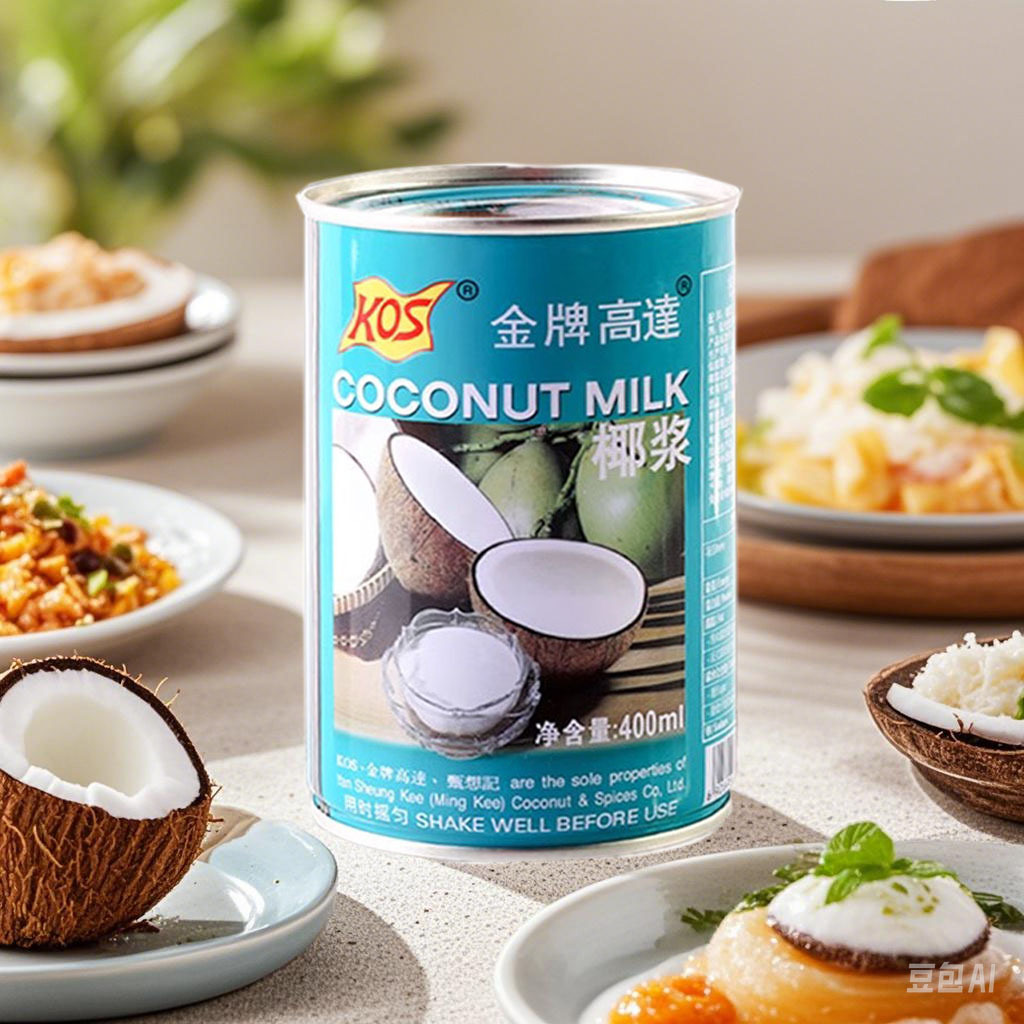 Кокосовое молоко золотая медаль Gouda 400мл коммерческое кокосовое молоко концентрированное фруктовое ингредиенты для черпания Gouda кокосовое молоко