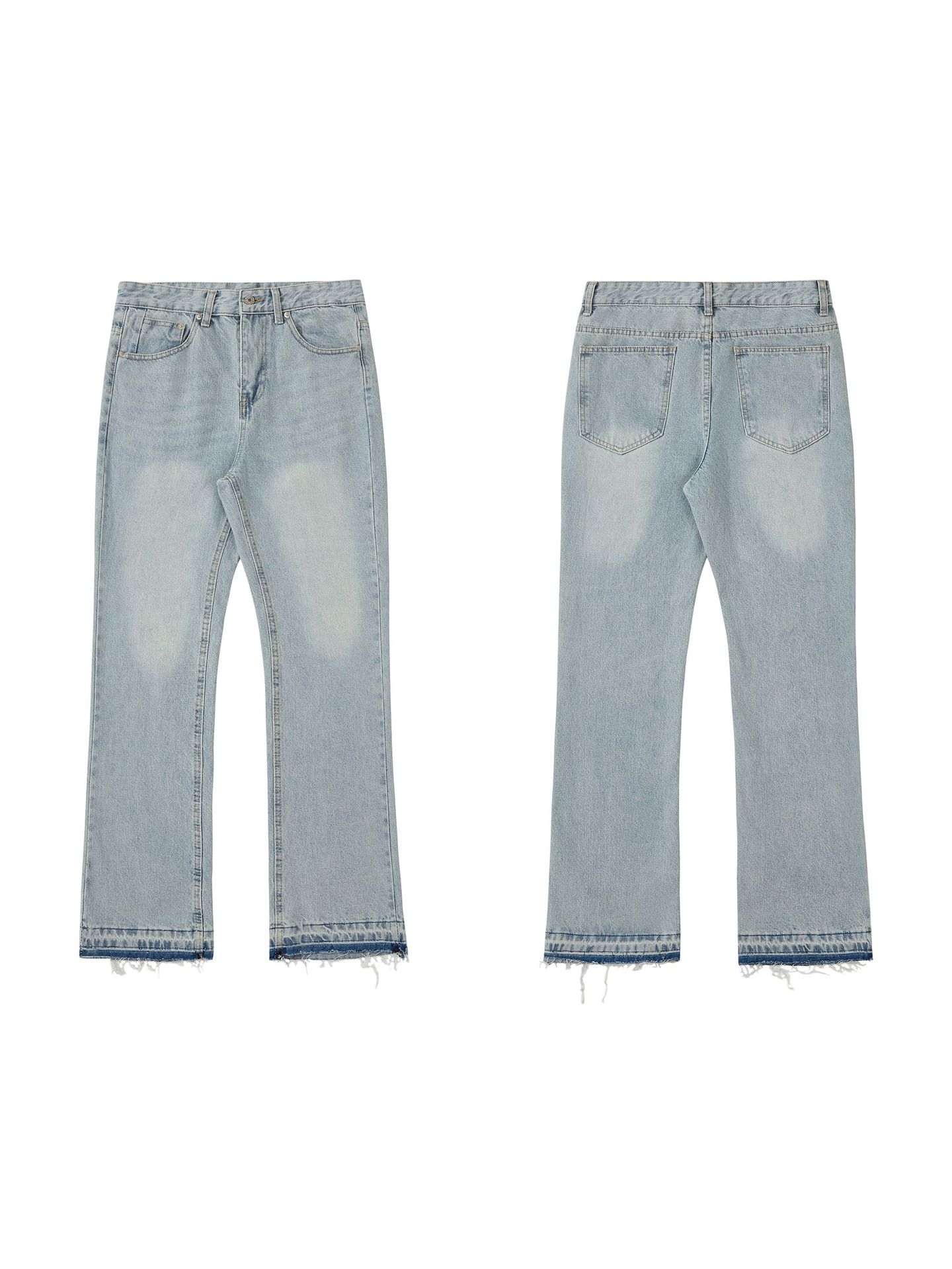 RDT Men's | American cleanfit Blue Tassel 507 Jeans Retro Washed Old Pants