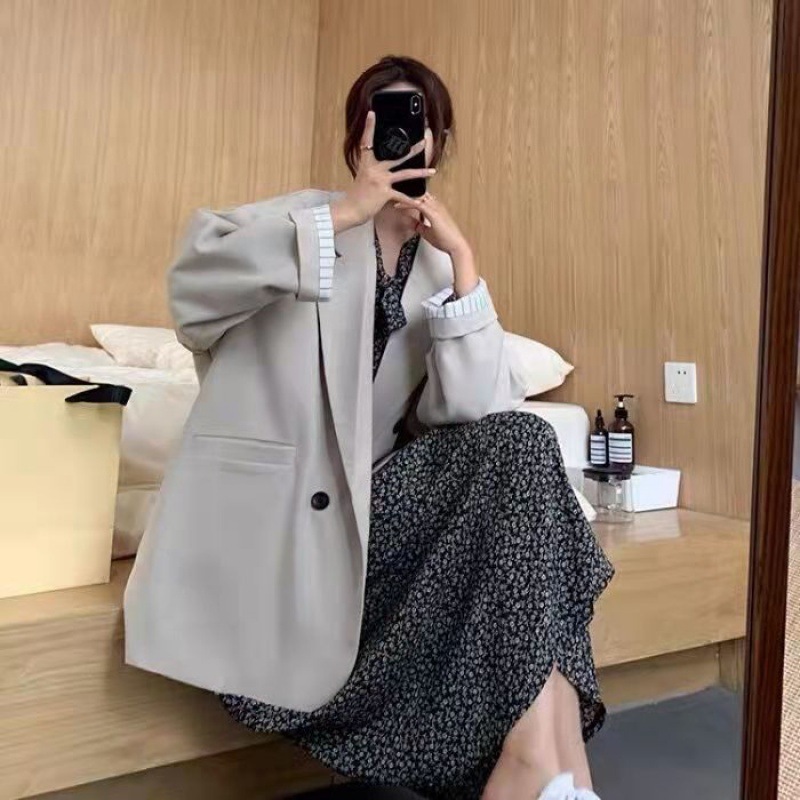 Cross-border Small Suit Jacket Women's 2025 Spring and Autumn New Korean Style in Casual All-match Loose Fashion Trendy Small Suit