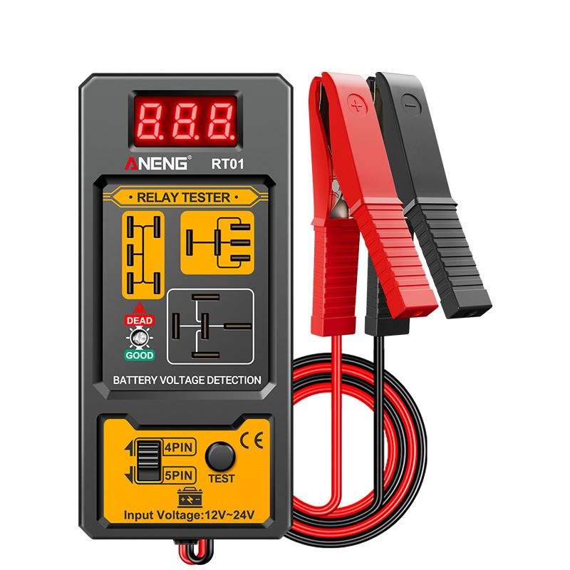 Automotive relay detector battery digital display tester relay analyzer 12V24V four-pin five-pin universal