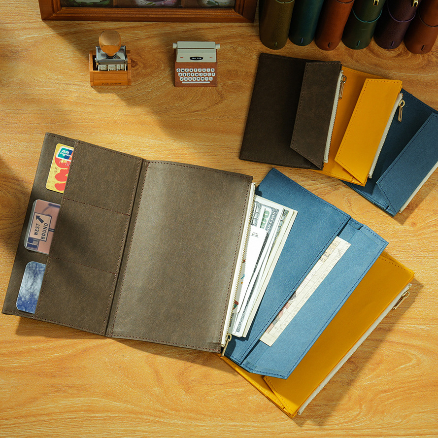 Оригинальная сумка для хранения с молнией, аксессуары, бумага DuPont, сумка для денег из крафт-бумаги